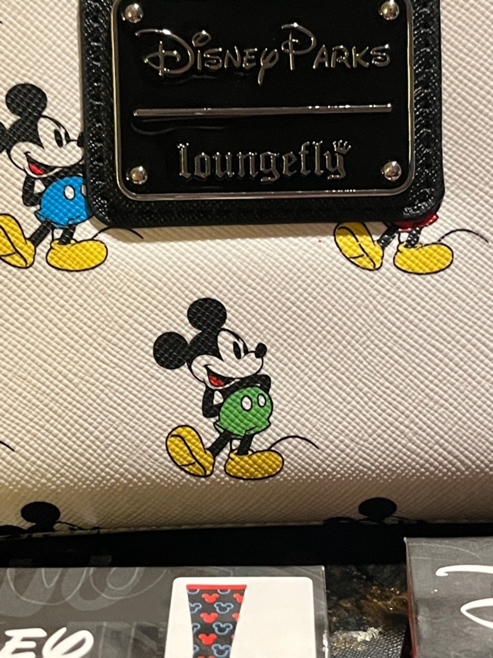 NWOT Disney parks Mickey Mouse Loungefly wallet w/ NWT socks - Picture 2 of 7